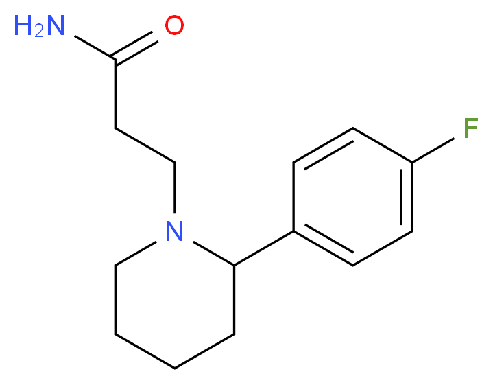 3-[2-(4-fluorophenyl)-1-piperidinyl]propanamide_分子结构_CAS_)