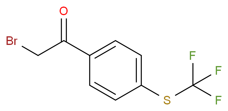 4-(Trifluoromethylthio)phenacyl bromide_分子结构_CAS_)
