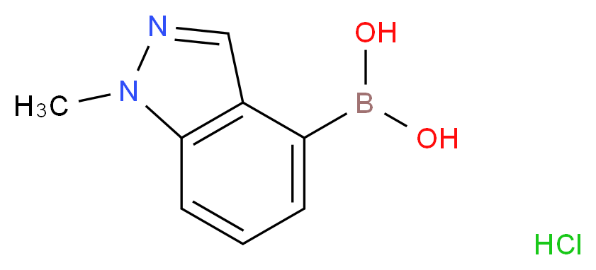 (1-Methyl-1H-indazol-4-yl)boronic acid hydrochloride_分子结构_CAS_1257527-53-9)