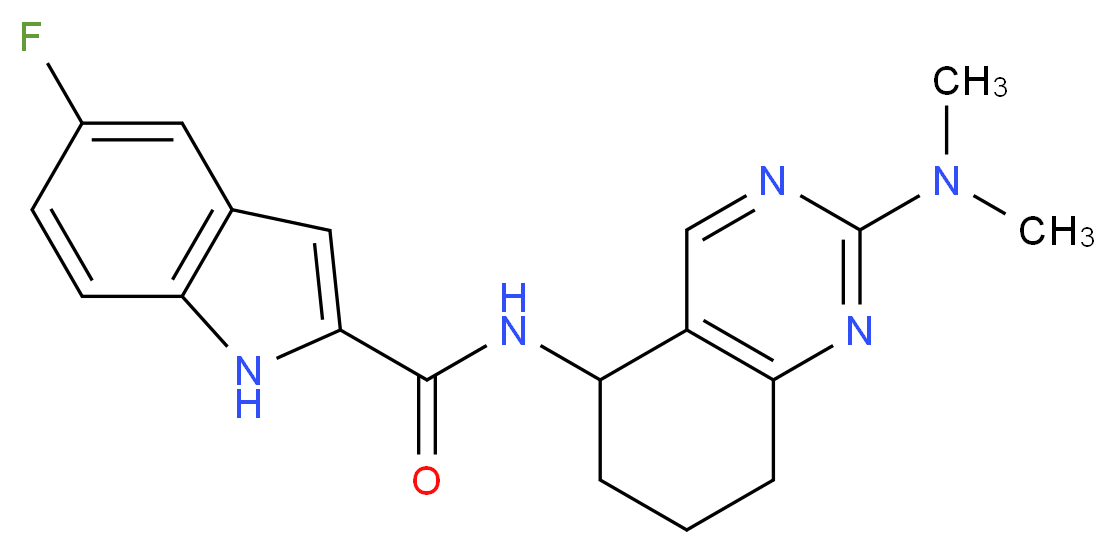 N-[2-(dimethylamino)-5,6,7,8-tetrahydro-5-quinazolinyl]-5-fluoro-1H-indole-2-carboxamide_分子结构_CAS_)