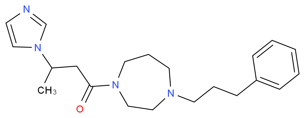 1-[3-(1H-imidazol-1-yl)butanoyl]-4-(3-phenylpropyl)-1,4-diazepane_分子结构_CAS_)