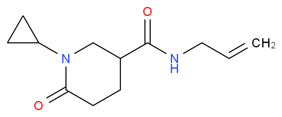 N-allyl-1-cyclopropyl-6-oxo-3-piperidinecarboxamide_分子结构_CAS_)