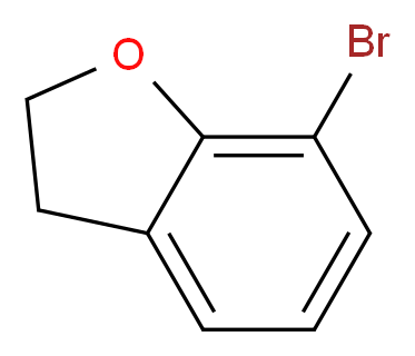 7-bromo-2,3-dihydro-1-benzofuran_分子结构_CAS_206347-30-0