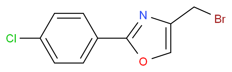 4-(bromomethyl)-2-(4-chlorophenyl)-1,3-oxazole_分子结构_CAS_22087-23-6