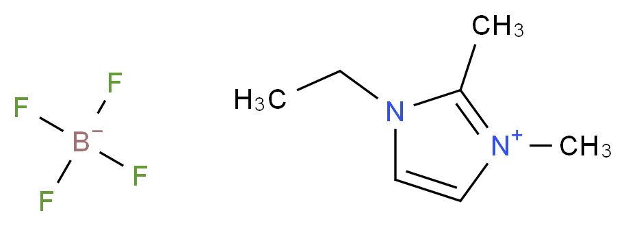 1-ethyl-2,3-dimethyl-1H-imidazol-3-ium; tetrafluoroboranuide_分子结构_CAS_307492-75-7