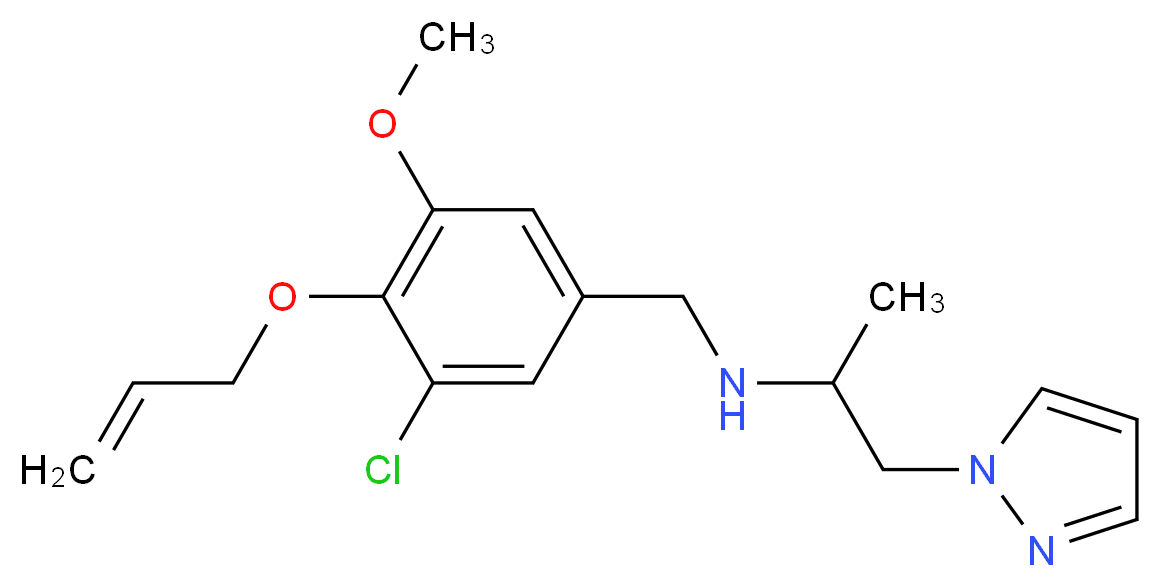 N-[4-(allyloxy)-3-chloro-5-methoxybenzyl]-1-(1H-pyrazol-1-yl)propan-2-amine_分子结构_CAS_)