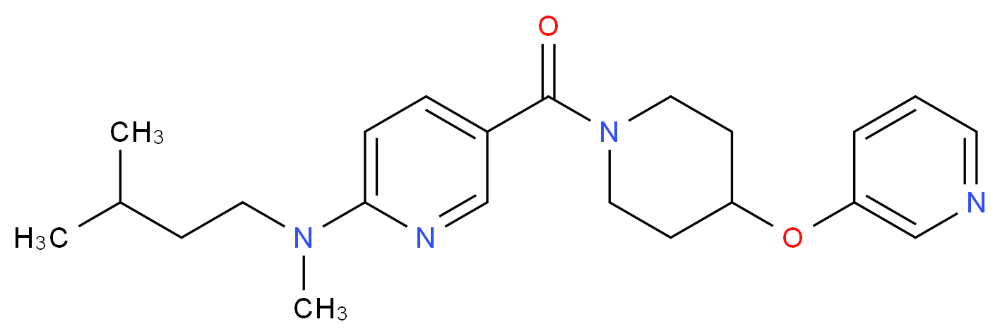 N-methyl-N-(3-methylbutyl)-5-{[4-(3-pyridinyloxy)-1-piperidinyl]carbonyl}-2-pyridinamine_分子结构_CAS_)