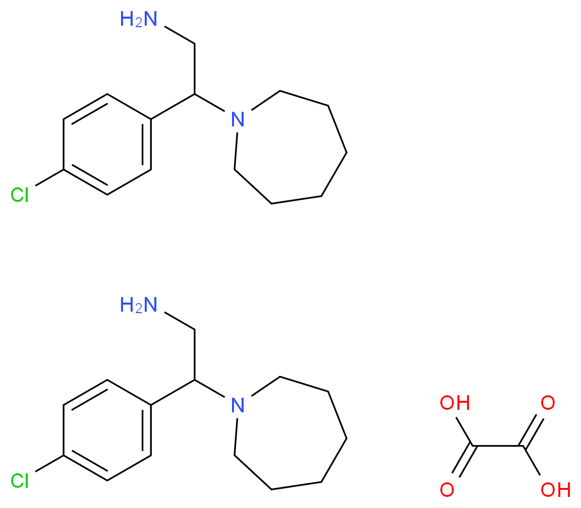 2-Azepan-1-yl-2-(4-chloro-phenyl)-ethylamine hemioxalate_分子结构_CAS_)
