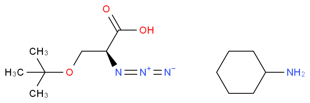 (2S)-2-azido-3-(tert-butoxy)propanoic acid; cyclohexanamine_分子结构_CAS_1228077-87-9