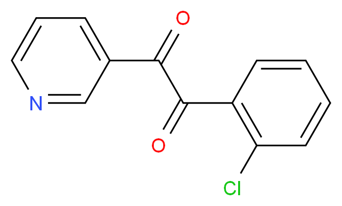 1-(2-chlorophenyl)-2-(pyridin-3-yl)ethane-1,2-dione_分子结构_CAS_40061-26-5