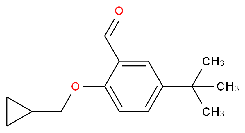 5-(tert-Butyl)-2-(cyclopropylmethoxy)benzaldehyde_分子结构_CAS_)
