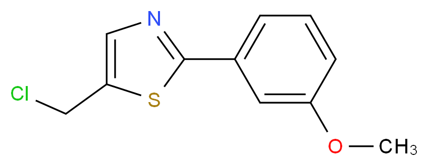 5-(chloromethyl)-2-(3-methoxyphenyl)-1,3-thiazole_分子结构_CAS_915920-12-6