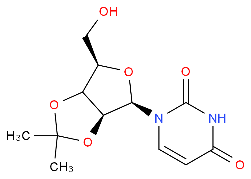 2',3'-O-Isopropylideneuridine_分子结构_CAS_362-43-6)