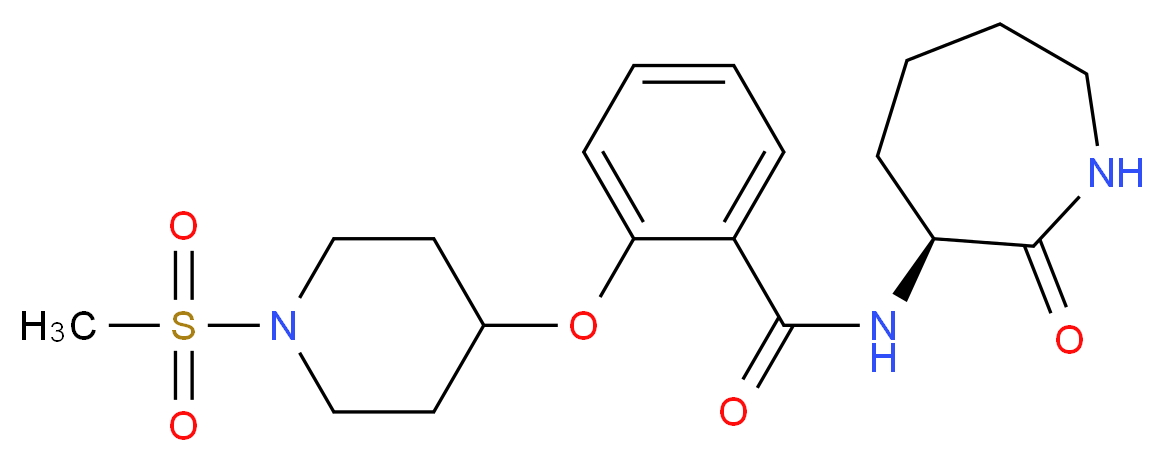 2-{[1-(methylsulfonyl)-4-piperidinyl]oxy}-N-[(3S)-2-oxo-3-azepanyl]benzamide_分子结构_CAS_)