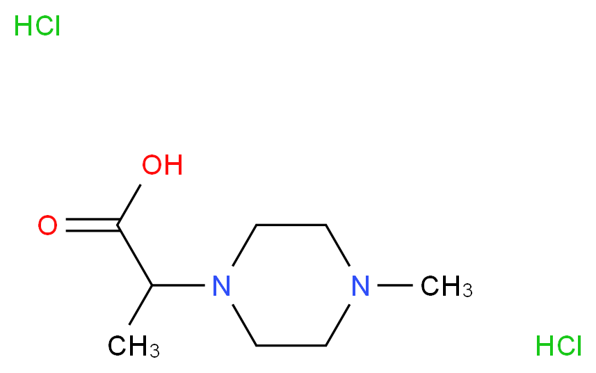 2-(4-methylpiperazin-1-yl)propanoic acid dihydrochloride_分子结构_CAS_938146-50-0