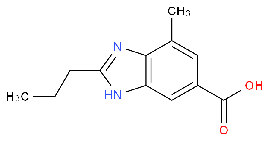 4-Methyl-2-propyl-1H-benzo[d]imidazole-6-carboxylic acid_分子结构_CAS_152628-03-0)