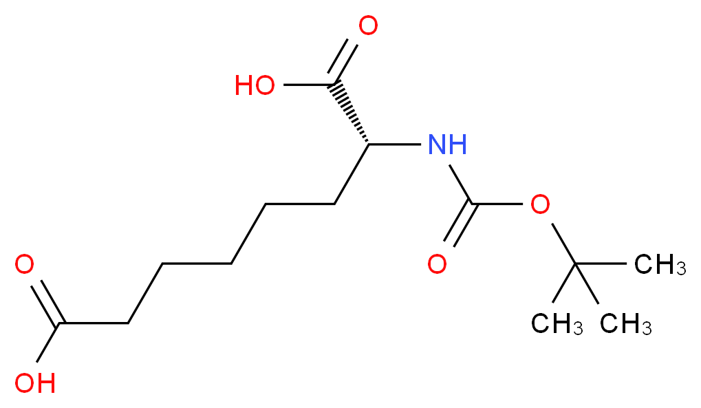 (R)-2-(Boc-氨基)辛二酸_分子结构_CAS_75113-71-2)