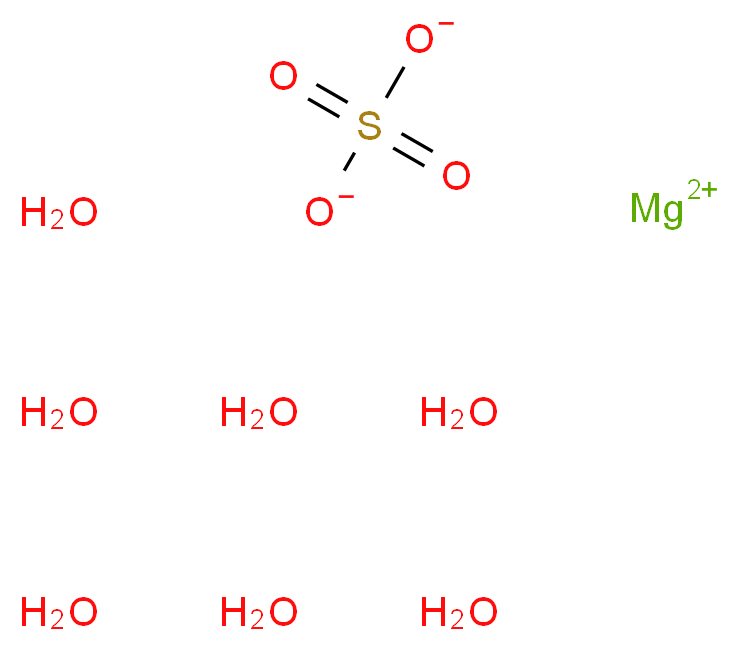 magnesium(2+) ion heptahydrate sulfate_分子结构_CAS_22189-08-8