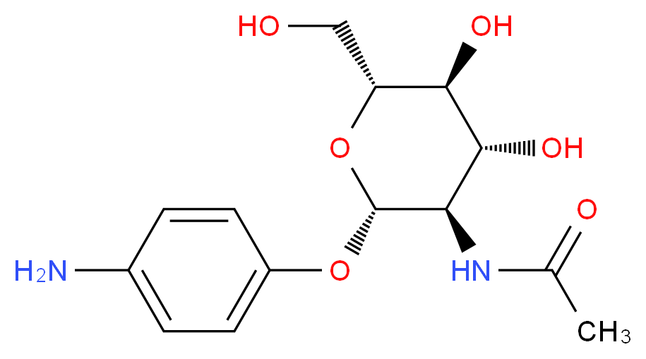 N-[(2S,3R,4R,5S,6R)-2-(4-aminophenoxy)-4,5-dihydroxy-6-(hydroxymethyl)oxan-3-yl]acetamide_分子结构_CAS_14419-59-1