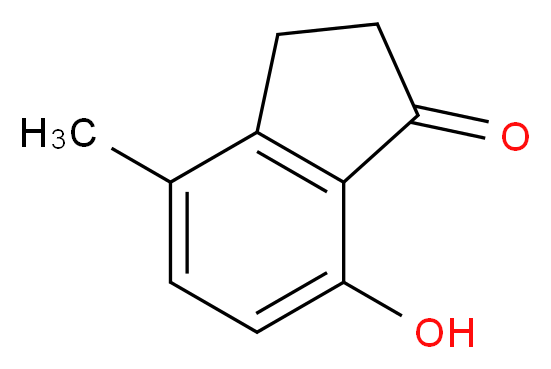 7-hydroxy-4-methyl-2,3-dihydro-1H-inden-1-one_分子结构_CAS_67901-82-0