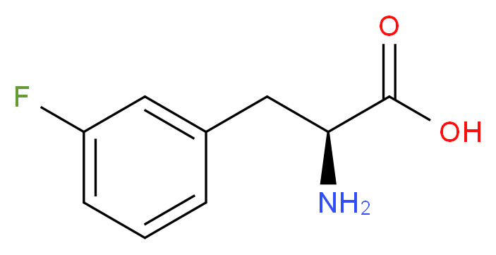 (2S)-2-amino-3-(3-fluorophenyl)propanoic acid_分子结构_CAS_19883-77-3