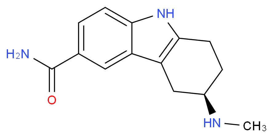 (3R)-3-(methylamino)-2,3,4,9-tetrahydro-1H-carbazole-6-carboxamide_分子结构_CAS_158747-02-5