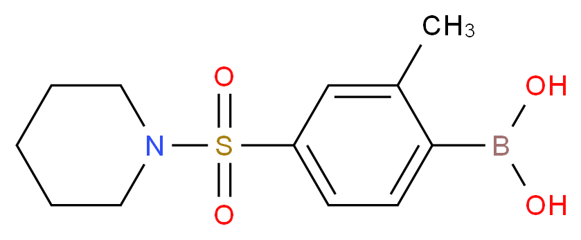 [2-methyl-4-(piperidine-1-sulfonyl)phenyl]boronic acid_分子结构_CAS_1217501-52-4