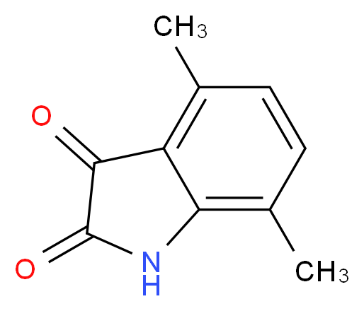 4,7-dimethylindoline-2,3-dione_分子结构_CAS_)