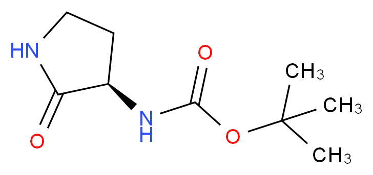 tert-butyl N-[(3R)-2-oxopyrrolidin-3-yl]carbamate_分子结构_CAS_251938-49-5