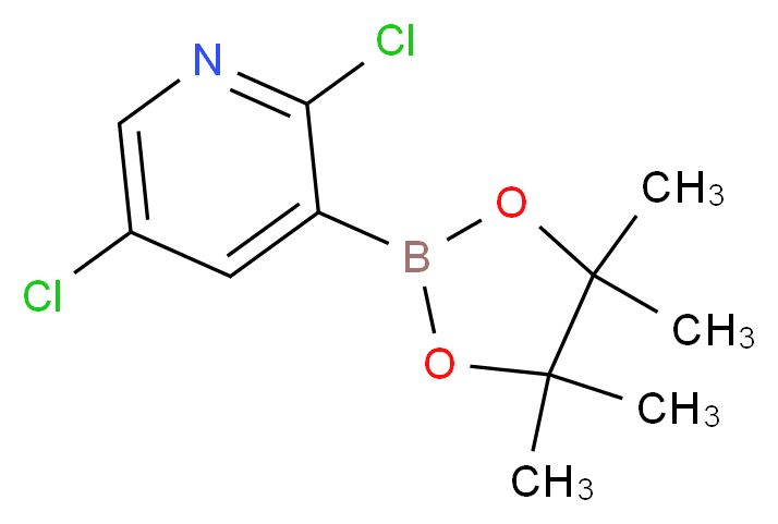 2,5-Dichloro-3-(4,4,5,5-tetramethyl-1,3,2-dioxaborolan-2-yl)pyridine_分子结构_CAS_1073371-98-8)