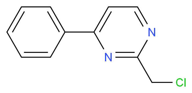 2-(CHLOROMETHYL)-4-PHENYLPYRIMIDINE_分子结构_CAS_87273-19-6)