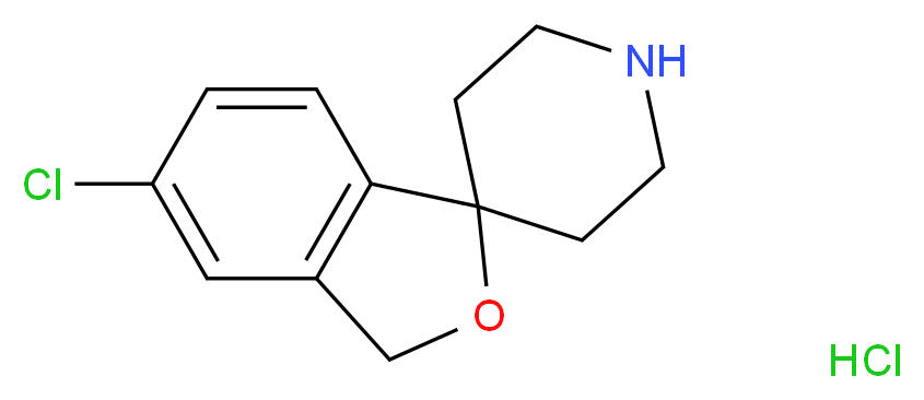 5-chloro-3H-spiro[2-benzofuran-1,4'-piperidine] hydrochloride_分子结构_CAS_1190965-20-8