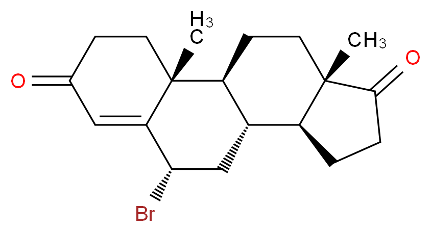 6α-Bromo Androstenedione_分子结构_CAS_61145-67-3)