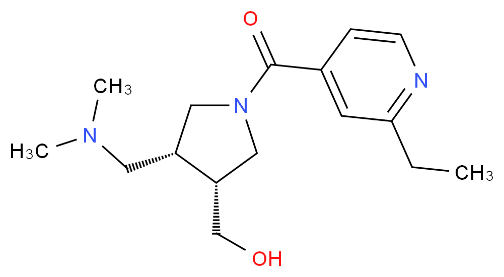 [(3R*,4R*)-4-[(dimethylamino)methyl]-1-(2-ethylisonicotinoyl)pyrrolidin-3-yl]methanol_分子结构_CAS_)