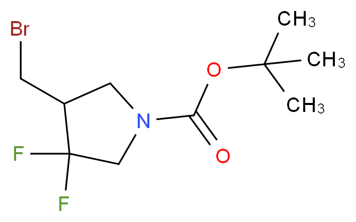 tert-butyl 4-(bromomethyl)-3,3-difluoropyrrolidine-1-carboxylate_分子结构_CAS_1260760-83-5