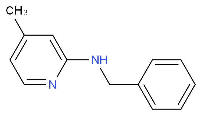 2-苄胺基-4-甲基吡啶_分子结构_CAS_13021-71-1)