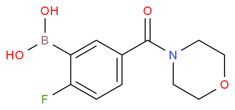 2-氟-5-(4-吗啉基甲酰基)苯硼酸_分子结构_CAS_1072951-41-7)