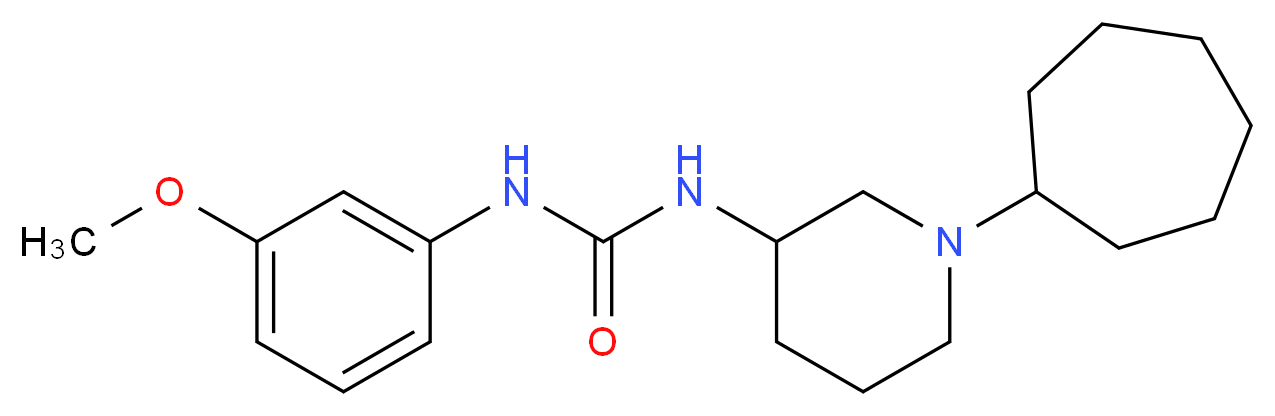 N-(1-cycloheptyl-3-piperidinyl)-N'-(3-methoxyphenyl)urea_分子结构_CAS_)