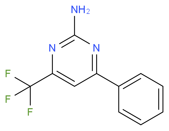 4-phenyl-6-(trifluoromethyl)pyrimidin-2-amine_分子结构_CAS_26974-09-4