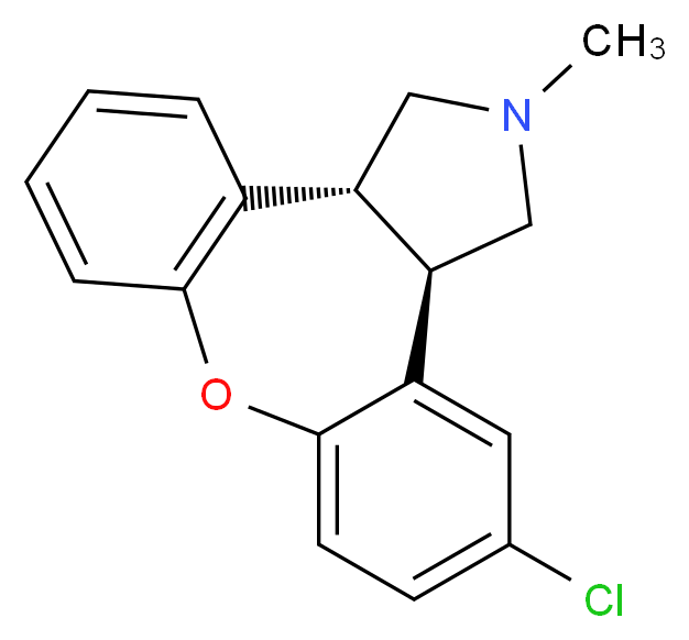 (2R,6R)-9-chloro-4-methyl-13-oxa-4-azatetracyclo[12.4.0.0<sup>2</sup>,<sup>6</sup>.0<sup>7</sup>,<sup>1</sup><sup>2</sup>]octadeca-1(14),7(12),8,10,15,17-hexaene_分子结构_CAS_65576-45-6