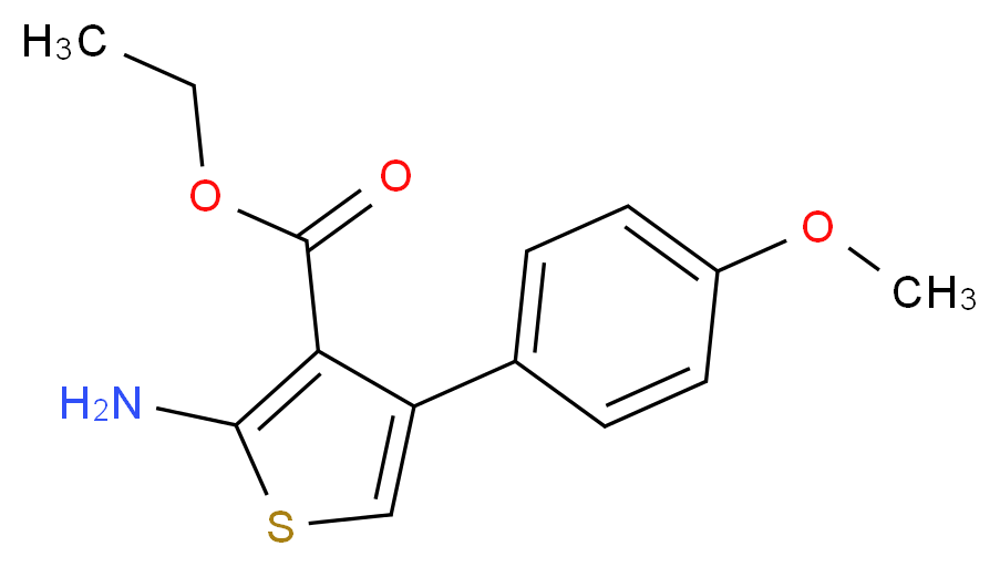 ethyl 2-amino-4-(4-methoxyphenyl)-3-thiophenecarboxylate_分子结构_CAS_15854-11-2)