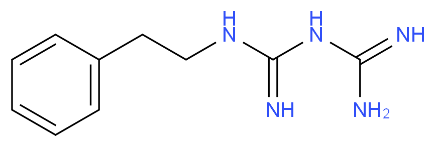 1-carbamimidamido-N-(2-phenylethyl)methanimidamide_分子结构_CAS_114-86-3