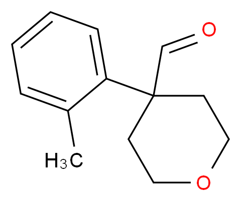 4-(2-甲苯基)四氢吡喃-4-甲醛_分子结构_CAS_902836-58-2)