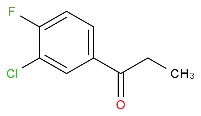 3'-Chloro-4'-fluoropropiophenone_分子结构_CAS_)