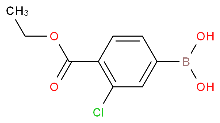 3-Chloro-4-(ethoxycarbonyl)benzeneboronic acid 98%_分子结构_CAS_850568-11-5)