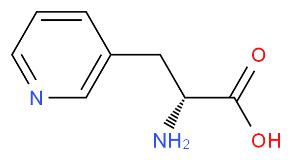 (2R)-2-amino-3-(pyridin-3-yl)propanoic acid_分子结构_CAS_)