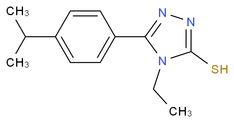 4-Ethyl-5-(4-isopropylphenyl)-4H-1,2,4-triazole-3-thiol_分子结构_CAS_669729-27-5)