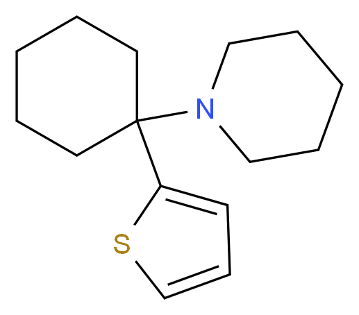 1-[1-(thiophen-2-yl)cyclohexyl]piperidine_分子结构_CAS_21500-98-1