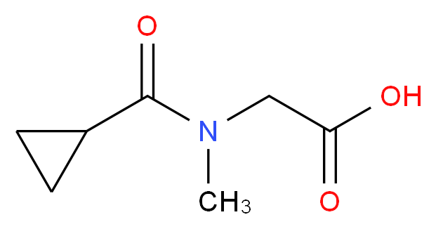 [(cyclopropylcarbonyl)(methyl)amino]acetic acid_分子结构_CAS_)
