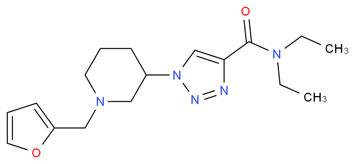 N,N-diethyl-1-[1-(2-furylmethyl)-3-piperidinyl]-1H-1,2,3-triazole-4-carboxamide_分子结构_CAS_)